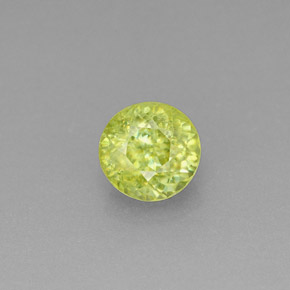 Esfena verde natural de 0,59 ct, corte redondo, VS