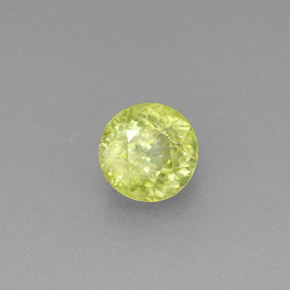 Esfena verde natural de 0,59 ct, corte redondo, VS