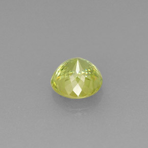 Esfena verde natural de 0,59 ct, corte redondo, VS