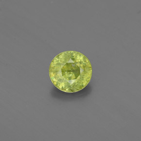 Esfena amarillo natural de 0,39 ct, corte redondo, VS-SI