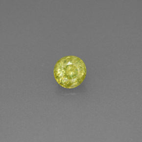 Esfena verde natural de 0,38 ct, corte redondo, VS