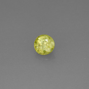 Esfena verde natural de 0,38 ct, corte redondo, VS