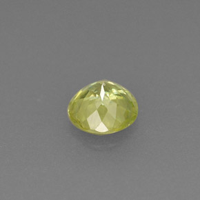 Esfena verde natural de 0,41 ct, corte redondo, VS