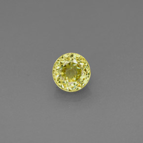 Esfena verde natural de 0,46 ct, corte redondo, VS
