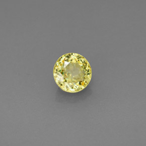 Esfena verde natural de 0,46 ct, corte redondo, VS