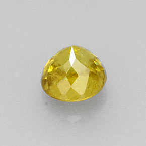 Esfena amarillo natural de 0,42 ct, corte redondo, VS