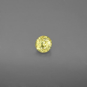 Esfena amarillo natural de 0,35 ct, corte redondo, VS