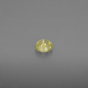 Esfena amarillo natural de 0,35 ct, corte redondo, VS