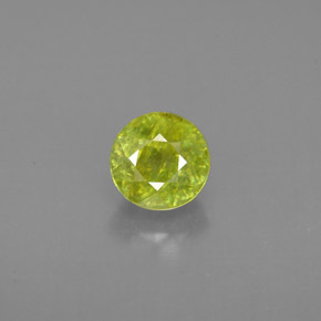Esfena verde natural de 1,08 ct, corte redondo, VS-SI