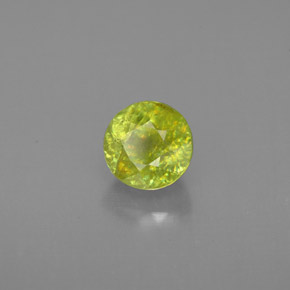 Esfena verde natural de 1,08 ct, corte redondo, VS-SI