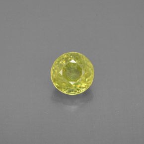Esfena Verde amarillento natural de 1.04 ct, Corte Redondo, VS-SI