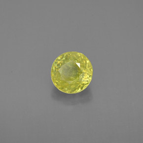 Esfena Verde amarillento natural de 1.04 ct, Corte Redondo, VS-SI