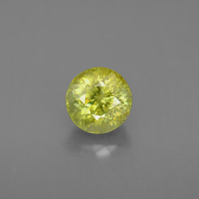 Esfena verde natural de 1,25 ct, corte redondo, VS-SI