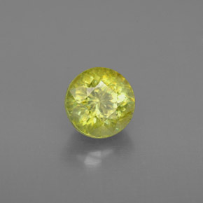 Esfena verde natural de 1,25 ct, corte redondo, VS-SI