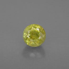 Esfena verde natural de 1,21 ct, corte redondo, VS-SI