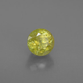 Esfena verde natural de 1,21 ct, corte redondo, VS-SI
