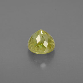 Esfena verde natural de 1,21 ct, corte redondo, VS-SI