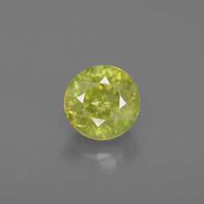 Esfena verde natural de 1,50 ct, corte redondo, VS-SI