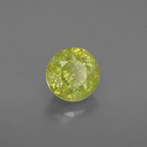 Esfena verde natural de 1,50 ct, corte redondo, VS-SI