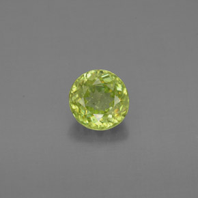 Esfena Verde amarillento natural de 0.97 ct, Corte Redondo, VS-SI
