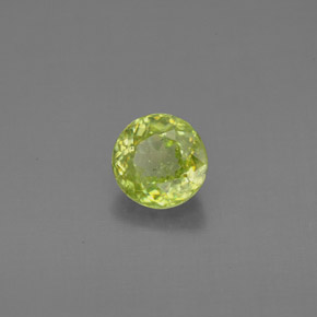 Esfena Verde amarillento natural de 0.97 ct, Corte Redondo, VS-SI