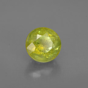 Esfena verde natural de 1,79 ct, corte redondo, VS-SI