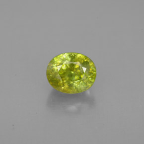 Esfena Verde amarillento natural de 1.29 ct, Corte Óvalo, VS-SI