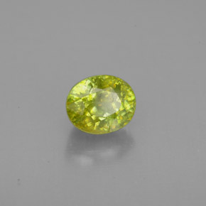Esfena Verde amarillento natural de 1.29 ct, Corte Óvalo, VS-SI