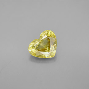 Esfena amarillo natural de 1,57 ct, forma de corazón, VVS-VS