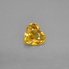 Esfena amarillo natural de 1,16 ct, forma de corazón, VVS-VS