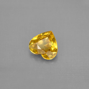 Esfena amarillo natural de 1,16 ct, forma de corazón, VVS-VS