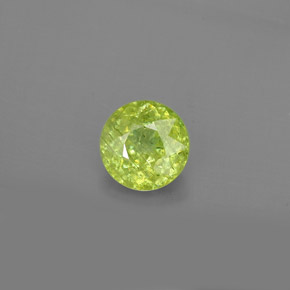 Esfena verde natural de 1,65 ct, corte redondo, SI