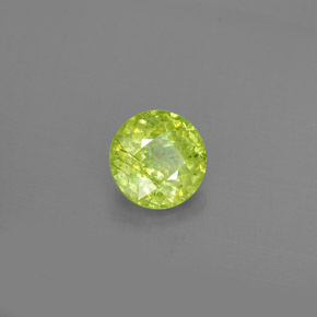 Esfena verde natural de 1,65 ct, corte redondo, SI