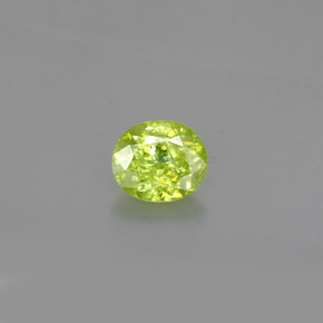 Esfena verde natural de 1,33 ct, corte óvalo, SI