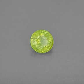 Esfena verde natural de 1,33 ct, corte redondo, SI