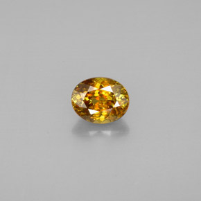 Esfena multicolor natural de 1,29 ct, corte óvalo, VS