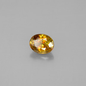 Esfena multicolor natural de 1,29 ct, corte óvalo, VS