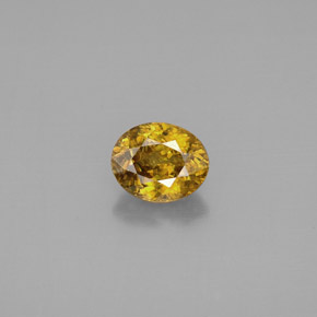 Esfena amarillo natural de 1,50 ct, corte óvalo, VS