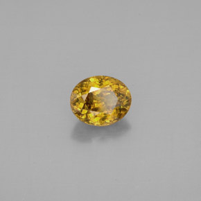 Esfena amarillo natural de 1,50 ct, corte óvalo, VS