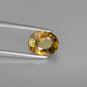 Esfena multicolor natural de 1,80 ct, corte óvalo, VVS