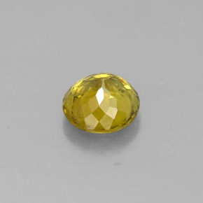Esfena amarillo natural de 0,79 ct, corte redondo, SI