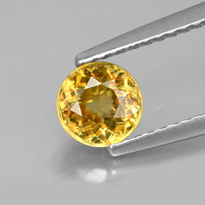 Esfena Multicolor natural de 0.81 ct, Corte Redondo, VS