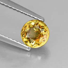 Esfena Multicolor natural de 0.81 ct, Corte Redondo, VS