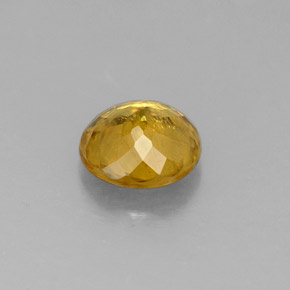 Esfena amarillo natural de 0,69 ct, corte redondo, VS-SI