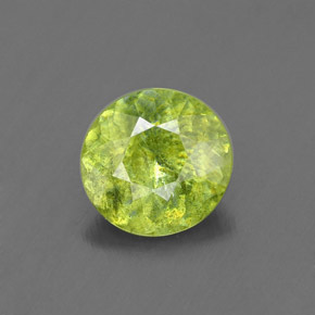 Esfena verde natural de 0,99 ct, corte redondo, VS-SI