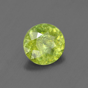 Esfena verde natural de 0,99 ct, corte redondo, VS-SI