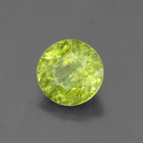 Esfena verde natural de 1,76 ct, corte redondo, SI