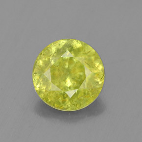 Esfena verde natural de 1,34 ct, corte redondo, SI