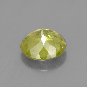 Esfena verde natural de 1,34 ct, corte redondo, SI