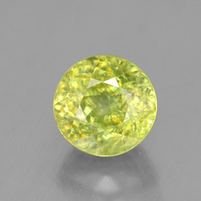 Esfena verde natural de 1,55 ct, corte redondo, SI
